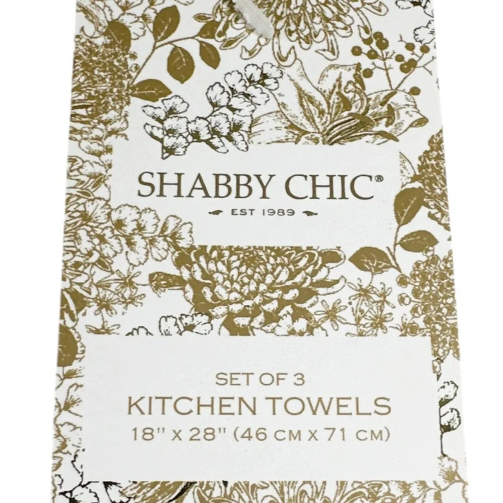 NEW Shabby Chic COWBOY BOOTS & PUMPKINS Kitchen Towel Set/3